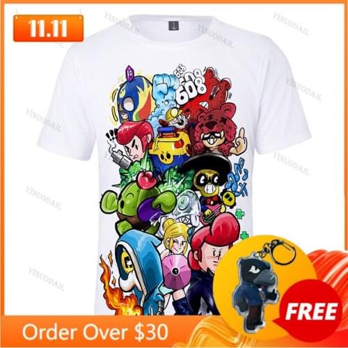 8-Bit Tara Shark star Childrens Wear Kids T-shirt Shooter Game 3d Shirt MAX Nita Boys Girls Short Top Tshirt Teen Clothes