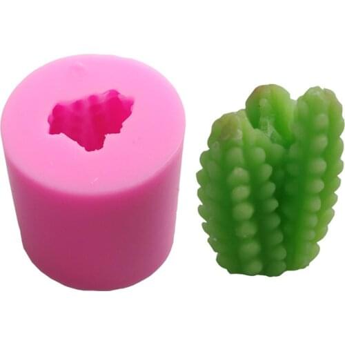 DIY Candles Mould Cactus Candles Mold Aromatherapy Plaster Candle 3d Silicone Mold Hand-made Plant Candles Aroma Wax Soap Molds