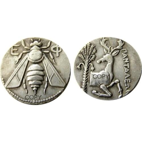 G(45) IONIA. Ephesus. Ca. 350-340 BC Silver Plated Copy Coin