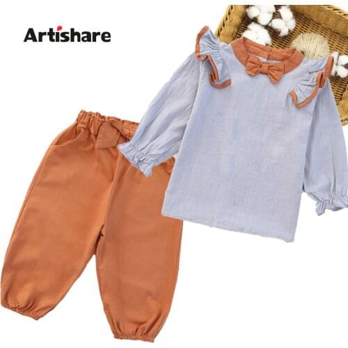 Clothes For Girls Blouse + Pants Tracksuits For Girls Spring Autumn Outfit For Girls Casual Style Childrens Tracksuits