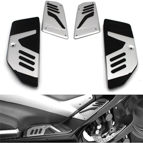 One Set CNC Front and Rear Motorbike Footrest Step Motorcycle Pedals Foot Pegs For Yamaha TMAX 530 2017-2020 3 Colors Options