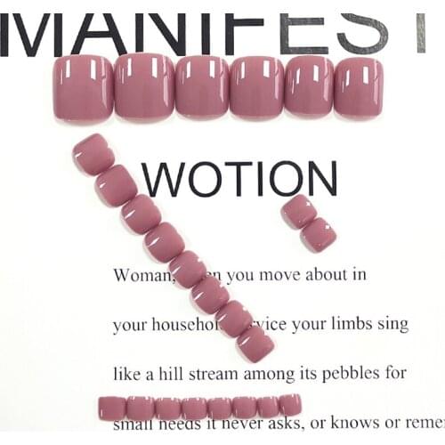 Ongle pose amercaine Toe Nail Patches Pure Color Nail Wear Nail Shortl Gifts for Girls Summer Temperament white wear armor