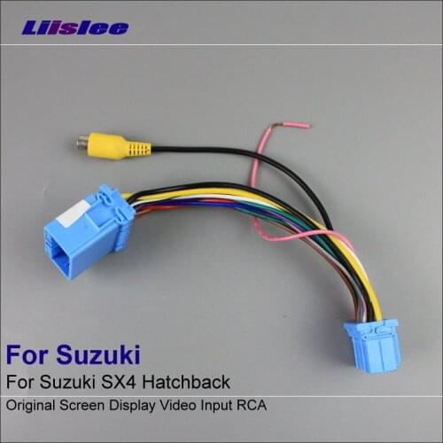 Original Video Input Switch RCA Adapter Connector Convertor Wire Cable For Suzuki SX4 Hatchback Rear View Camera