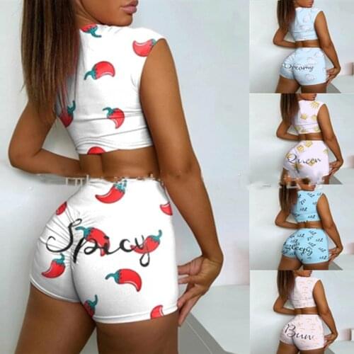 2020 Sexy Pajamas Short Sleepwear 2 Pieces Set for Women Short Romper Bodycon Adult Women Striped Print Bodysuit Sexy Lingerie