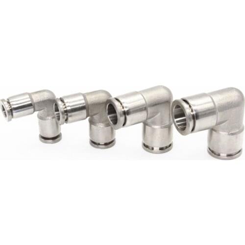 4mm 6mm 8mm 10mm OD Tube 304 Stainless Steel Pneumatic Connector Elbow Connector Push In Fitting Anticorrosion Antioxidation