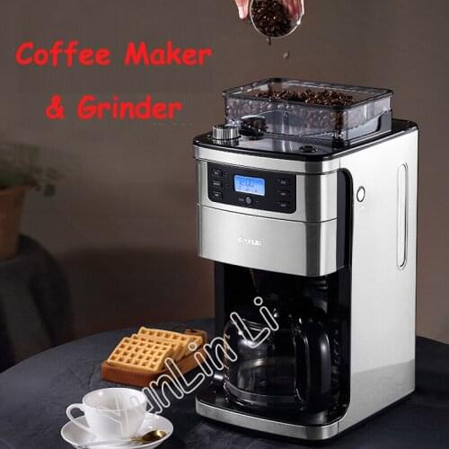 Full-automatic American Coffee Machine 1.5L Coffee Grinder Freshly Brewed Coffee Maker Coffee Bean Grinder Cafetera DL-KF426