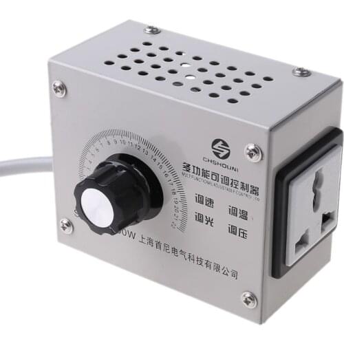 WBT-4000W 220V Controllable Variable Voltage Regulator Light Brightness Temperature Adjustment Fan Speed Motor Electric Dimmer