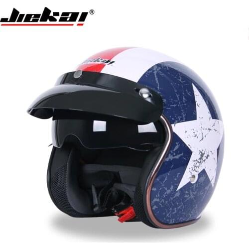 Motorcycle half village helmet JIEKAI BLACK sun visor helmets motorbike bicycle riding helmets for helmet