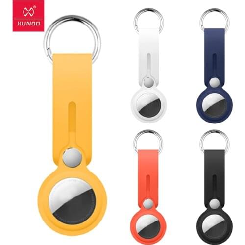 Xundd Silicone Case For Apple Airtag Shockproof Protective Cover with Keychain For Apple Locator Tracker Anti-lost Device Protec
