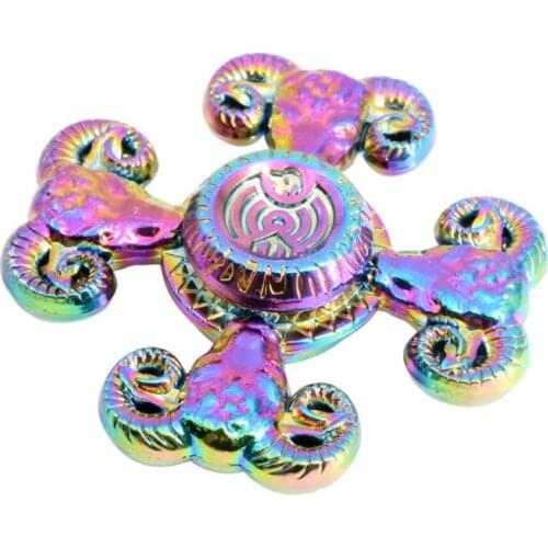 Four Sheep Head Spinning Top Fidget Hand Spinner Finger Spinner Toy Fingertip Gyro EDC Reduce Stress ADHD Autism Toy Gift