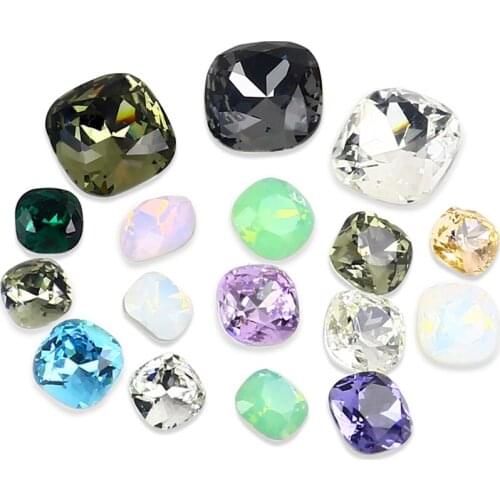 100pcs Crystals Rhinestones glass K9 loose Strass glitter nails art rhinestone Pointback stones for nails needlework clothes