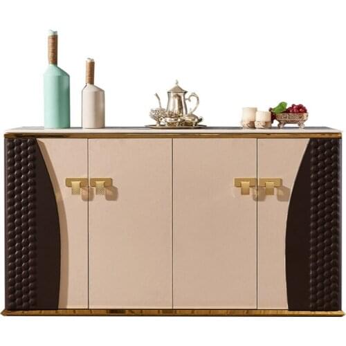 The dining cabinet light luxury restaurant storage cupboard port-style marble gate shoe cabinet