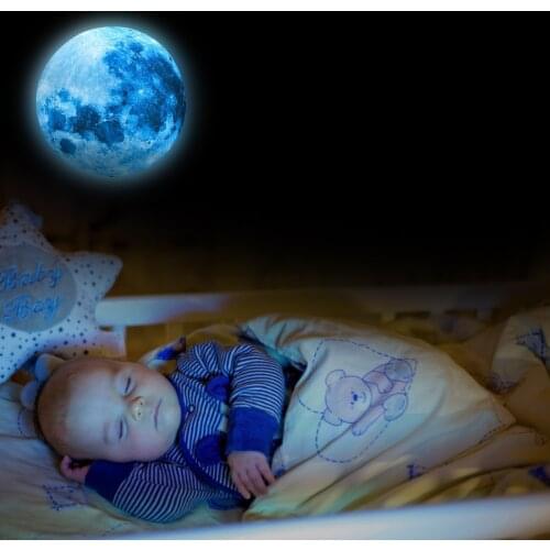 Glowing Luminous Moon Planet Space Wall Sticker Decal In The Dark