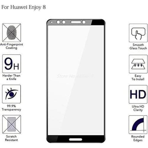 Tempered Phone Glass For Huawei Enjoy 8 Honor 7C Full Cover Screen Protector For Nova2 Lite Y7 Pro 2018 Protective Film Glass