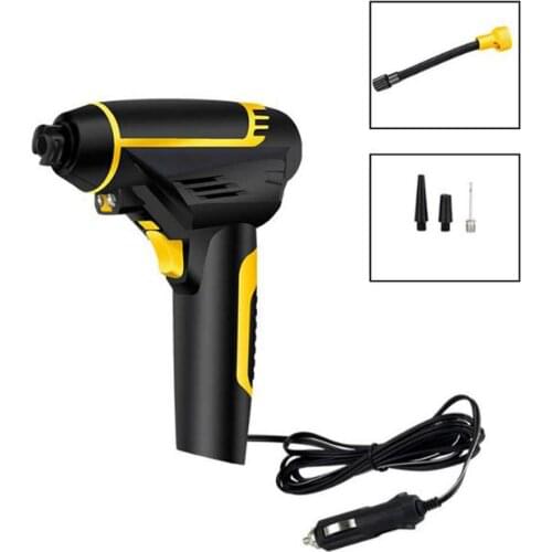 120W Car Tire Inflator Air Compressor Inflatable Pump Pressure Gauge With Cigarette Lighter USB For Car Motorcycles Bike