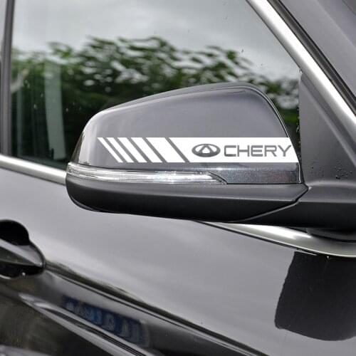 2PCS Car Rearview Mirror Decoration Sticker Body Decal For Chery Tiggo 2 7 3 5 T11 M11 A1 Fulwin QQ A3 A5 Auto Accessories