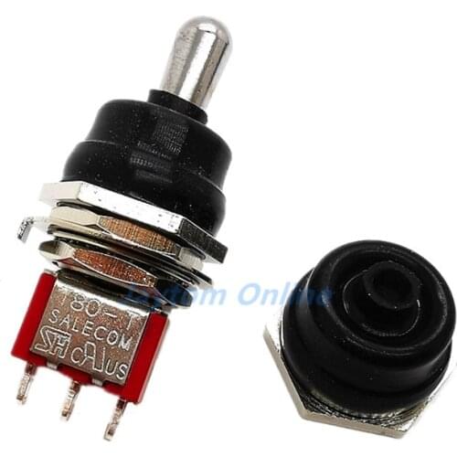 5pcs M12 * 1.0 12MM Toggle Switch Waterproof Cap With Hexagonal Metal Edge