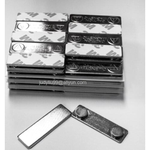 50pcs promotion Silver Magnetic Name Badge Tag Fastener Holders with fast delivery