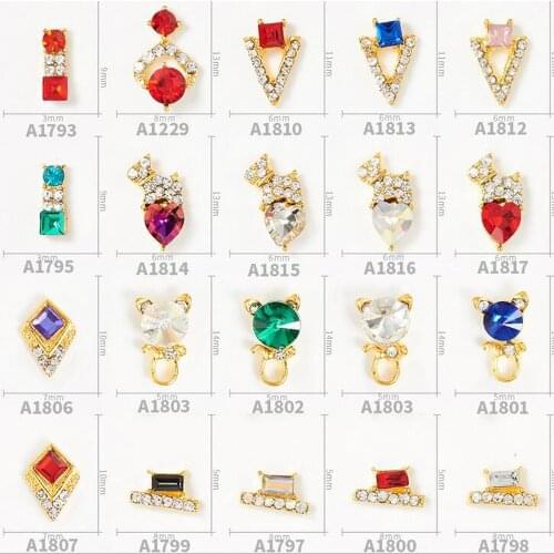500PCS/Lot 2016 new japanese nail art stud with one stone handmade nail art cheap small nail arts for small nails ML1700-1747