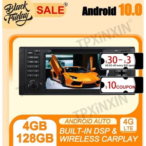 Android 10.0 PX6 DSP Carplay 4G+128G For Mercedes Benz E39 1995-2003 Multimedia Player Stereo Tape Recorder GPS Navi Head Unit