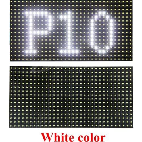Free shipping wholesale p10 SMD white color semi-outdoor led module 32*16 pixel for scrolling message led display sign