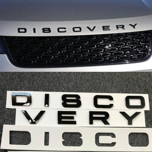 Glossy Black Gold Grey Silver Letters Emblem Badge Car Hood Rear Trunk Logo Sticker for Land Rover DISCOVERY Sport Accessories