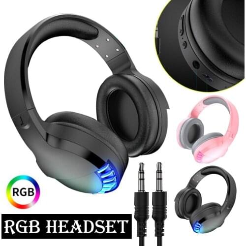 Bluetooth/Wired Dual Modes RGB Gaming Headset High Quality Noise Reducing Earphone Portable Wireless Game Headphone For Student