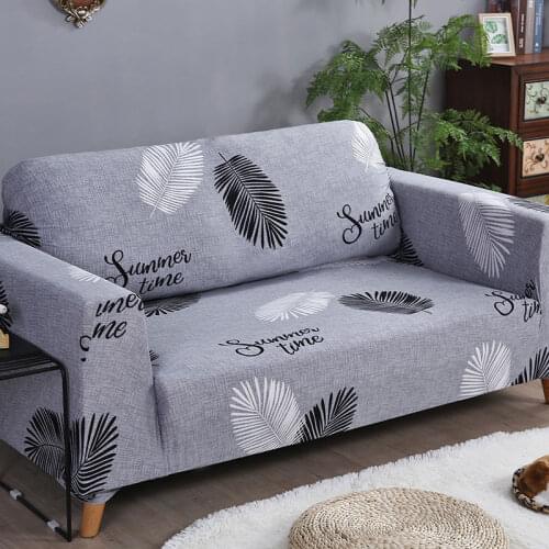 Simple Style Elastic Sofa Cover Stretch Couch Slipcover Living Room Sectional Case Sofa Furniture Protector 1/2/3/4 Seater F8537