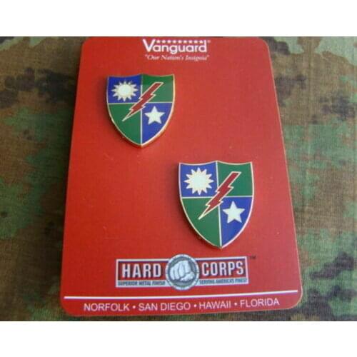 Two US Army 75th Ranger Regiment Metal Pin Badge Insignia Outdoors Military armyshop2008