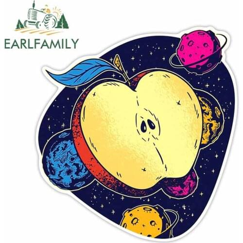 EARLFAMILY 13cm x 12cm For Space Apple DIY Car Stickers Vinyl Material Decal Waterproof Occlusion Scratch For JDM SUV RV