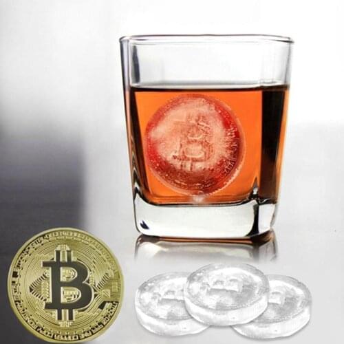 6 Grids Bitcoin Ice Cube Mold Cake Decoration Chocolate Mold DIY Biscuit Baking Mold For Soap Baking& Pastry Tools