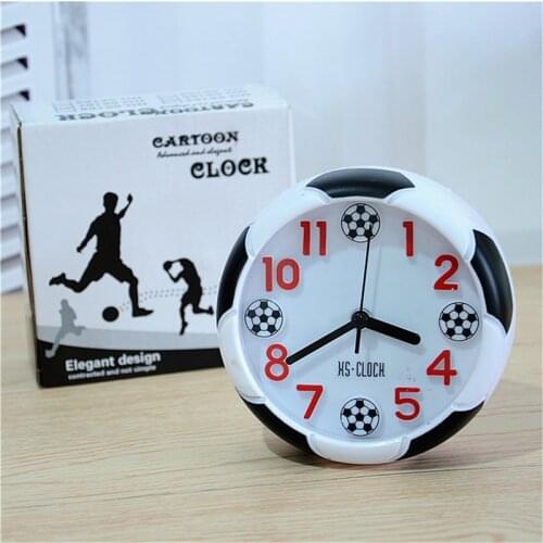 Creative Football Alarm Clock Desktop Decoration Soccer Ball Alarm Clocks Desk Clock for Bedroom 2018 World Cup Fans Gift