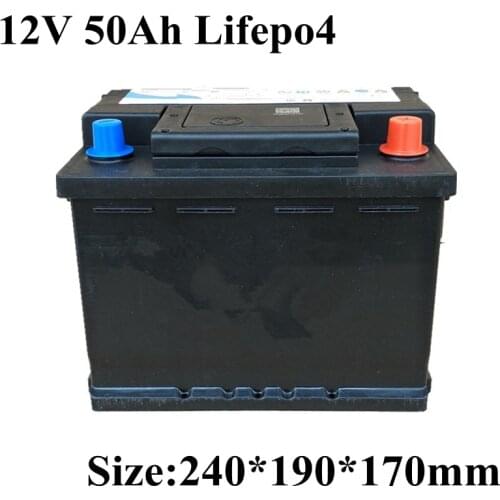 Lifepo4 12v 50ah lifepo4 battery pack Inverter Boost Portable Battery use for car ebike motorbike lead acid battery UPS battery