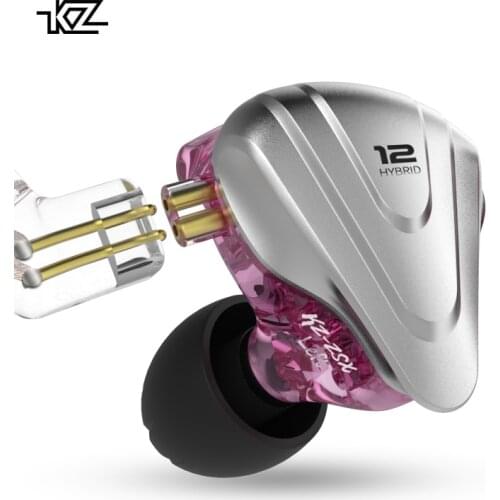 KZ ZSX Terminator Metal Earphones 5BA+1DD Hybrid HIFI In-ear Bass Earbuds Sport Metal In-Ear Monitor Noise Cancelling Earphones