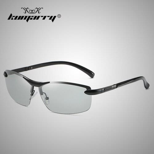KUMARRY Half-Rimless Polarized/Photochromic Sunglasses Men Casual Sports Driving Fishing Sun Glasses Mens Goggle UV400 KTM017