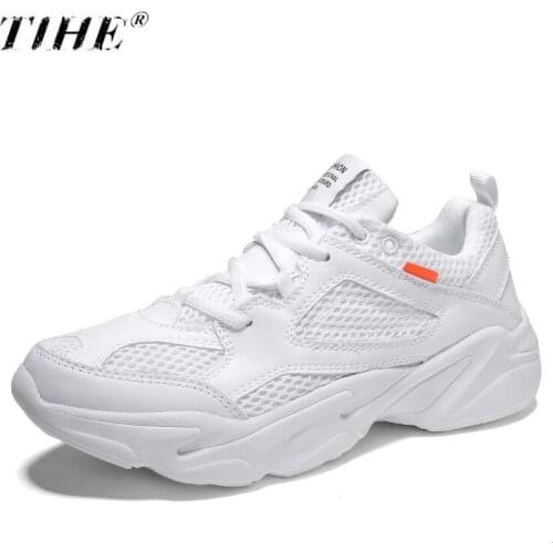 2019 High Quality Men Tennis Shoes Chunky Sneakers Mens Trainers Breathable Lace Up Gym Sport Shoes Jogging Footwear Plus Size47