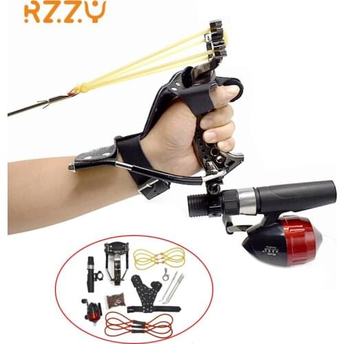Powerful Outdoor Fishing Slingshot Set Upgrade Professional Shooting Catapult with Rubber Band Fishing Hunting Accessories