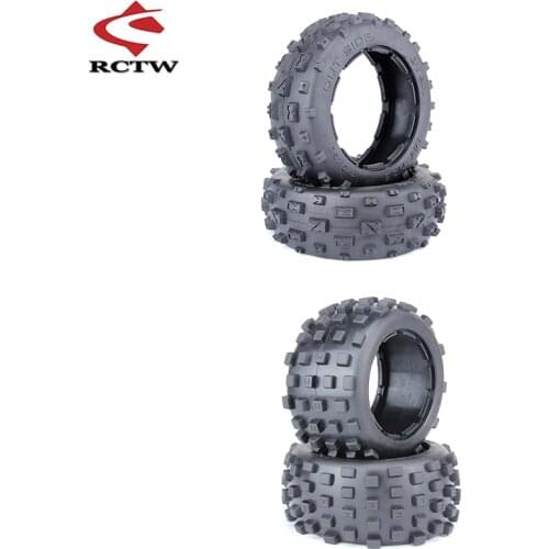 Front or Rear Knobby Tyres Skin Set (Front Size:170x60 Rear Size:170x80) for 1/5 HPI Rovan Kingmotor Baja 5B Rc Car Toys Parts