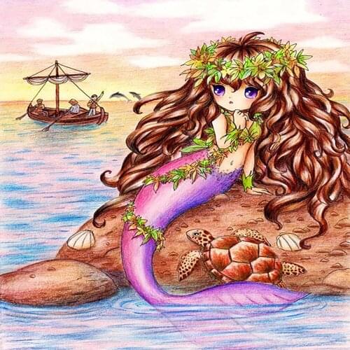 Full Square/round Diamond 5D DIY Diamond Painting Mermaid Embroidery Cross Stitch Rhinestone Mosaic Home Decor