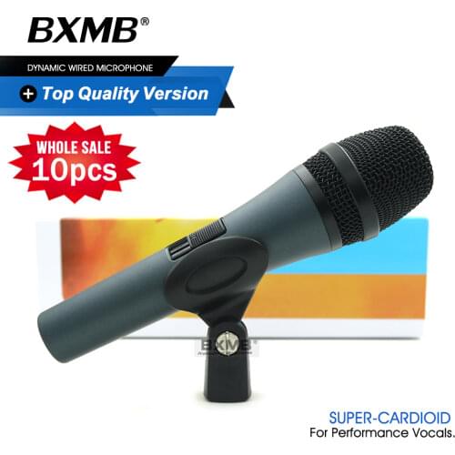 10pcs Grade A Quality E845S Professional Dynamic Wired Microphone E845 Mic with ON/OFF Switch For Performance Live Vocal Karaoke