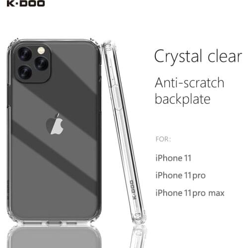 K-Doo Guardian crystal clear mobile phone case anti-scratch anti-shock transparent back cover iPhone11/11pro/11promax