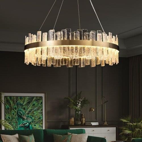 Luxury Chandelier Postmodern Simple Living Room Llamp New Creative Bedroom Bar Art Crystal Dining Room Light Fixture
