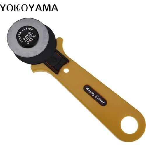 YOKOYAMA Rotary Cutter 45mm Cloth Patchwork Roller Wheel Round Knife Leather Paper Fabric Cutter Cutting Tool DIY Sewing Parts