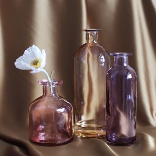 Nordic glass vase decoration home Plant hydroponic terrarium Transparent florero desktop vases for flowers room decor jarrones