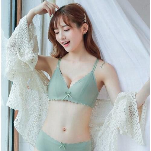 Sexy Seamless Wire Free Lingerie Women One Pieces Soft Breathable Gather Push Up Small Chest Bra Girls Section Received