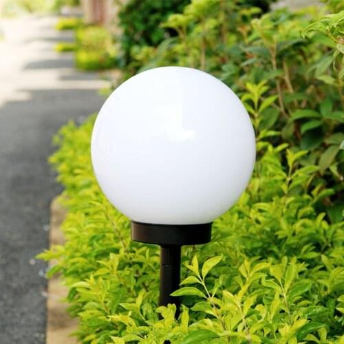 2pcs Solar Power Ball Lawn Light IP44 Waterproof LED Round Ground Light for Outdoor Yard Courtyard Patio Path Garden Landscape