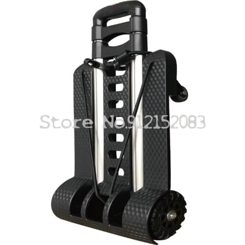 Small Pull Cart Telescopic Folding Portable Trolley Home Shopping Trolley Pull Cargo Trailer Handling Luggage Trolley Trolley