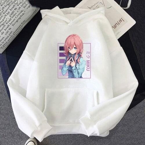 The Quintessential Quintuplets Hoodie Men Miku Graphic Electronic Print Unisex Korean Tops Fashion Clothes Pullovers Long Sleeve