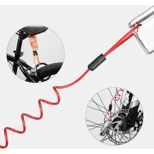 Cable Anti-theft Protective Spring Reminder Rope Safe Cover Helmet Motorcycle Disc Lock Flexible Creative Travel Wire