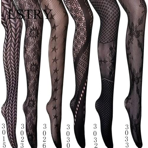 Female Fishnet Stockings Pantyhose Hollow Out Sexy Black Women Calcetines Party Hosiery Sexy Mesh Club Tights Panty Stocking